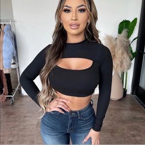 Ootdfash longsleeve crop top